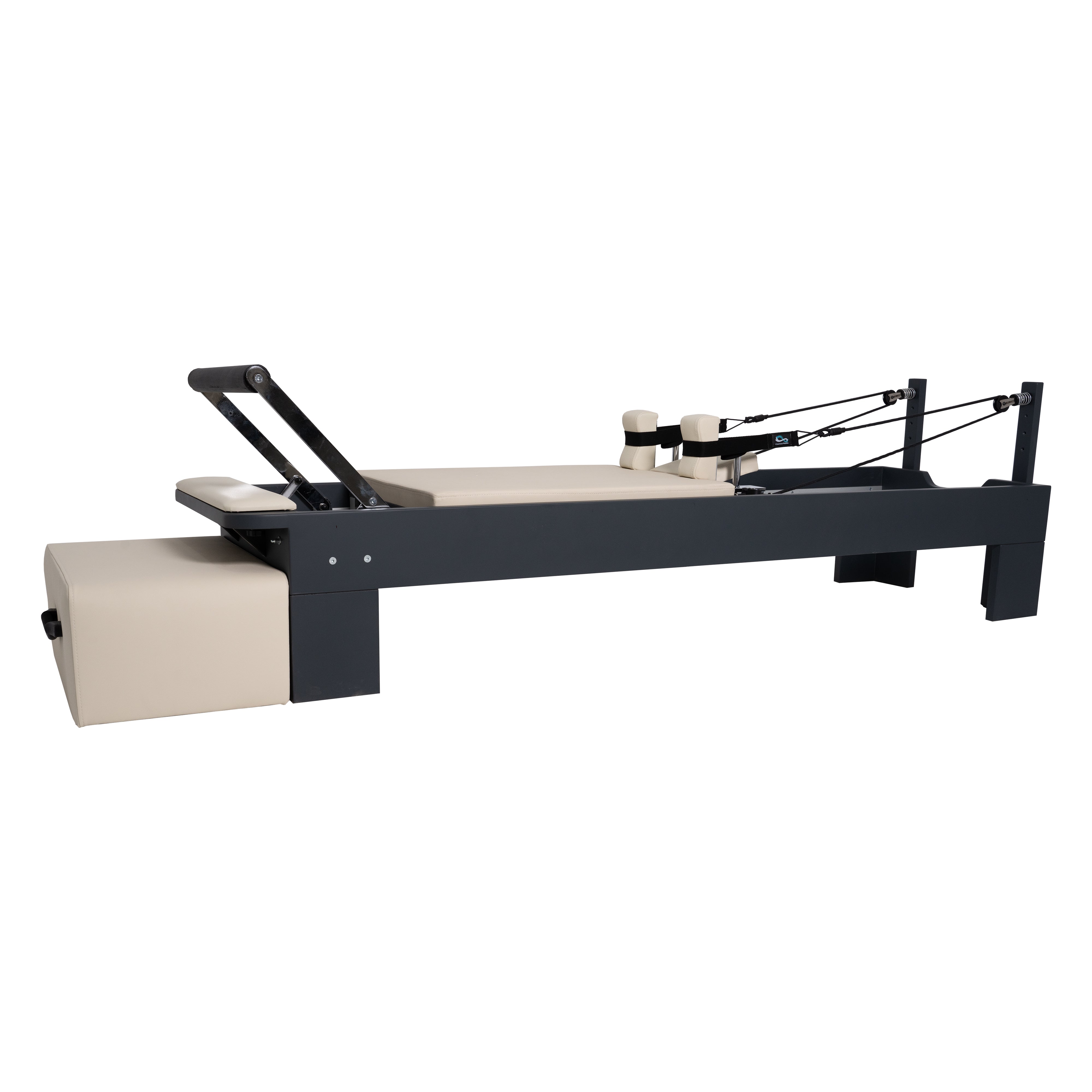 COSMOS Reformer Máquina de Pilates Basic 239x70x38 cm - Blanco-negro